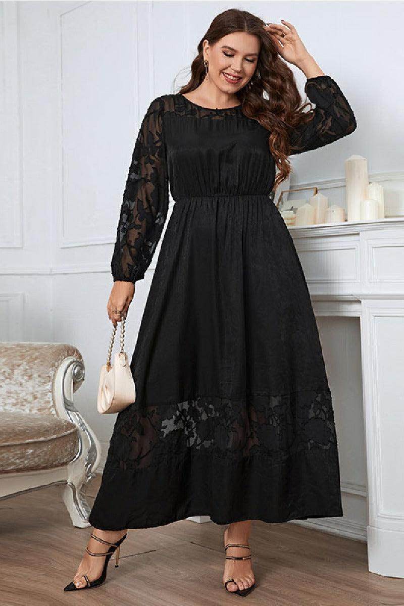 A-Line Ankle Length Lace Dress 683689364893 - COCOMELODY